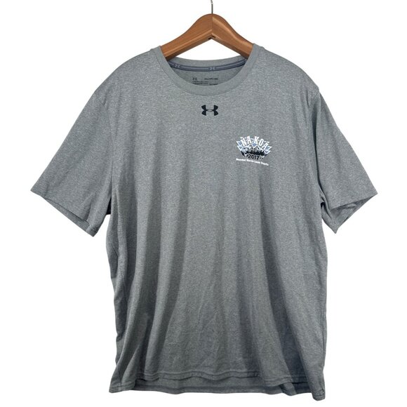 Under Armour Men Tshirt Sz XXL Gray Heat Gear Na Koa 2017 Wounded Warrior Hawaii - Picture 1 of 10